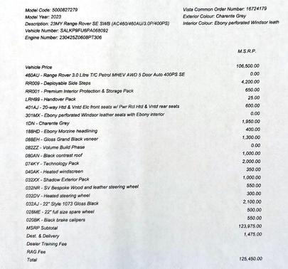 2023 Land Rover Range Rover P400 SE