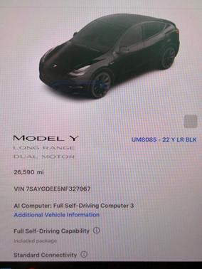 Solid Black 2022 Tesla Model Y Long Range Dual Motor All-Wheel Drive