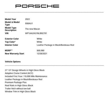 2022 Porsche Macan Base