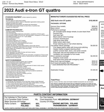 2022 Audi e-tron GT Premium Plus