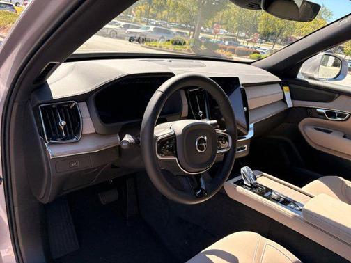 Aurora Silver 2026 Volvo XC90 Plus, B6 AWD Gas (mild hybrid), Gasoline, Bright, 7 Seats