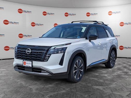 White / Black 2026 Nissan Pathfinder Platinum