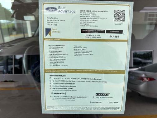 RUBY RED MET TNTD CLEARCOAT 2025 Ford Bronco BIG BEND
