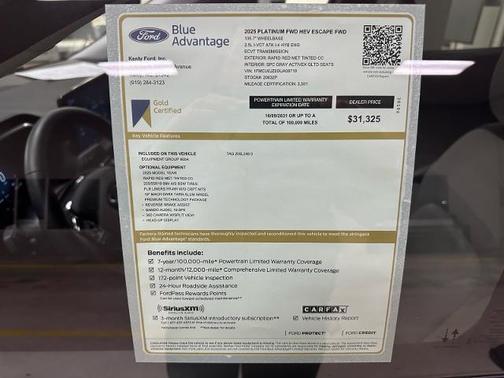 2025 Ford Escape PLATINUM