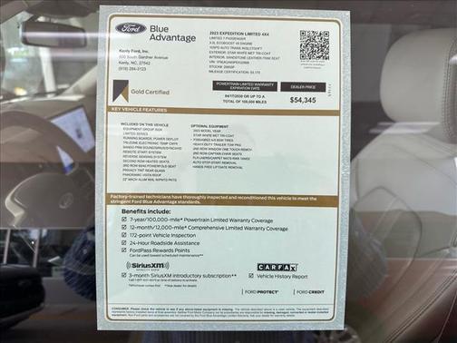 STAR WHITE MET TRI-COAT 2023 Ford Expedition LIMITED