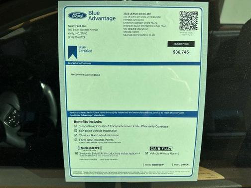 Matador Red Mica 2022 Lexus ES 350 BASE