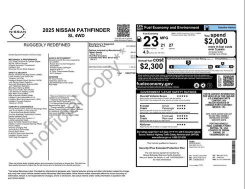 2025 Nissan Pathfinder SL 4WD