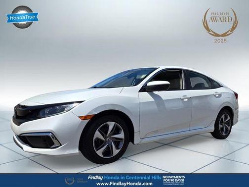 Platinum White Pearl 2019 Honda Civic LX