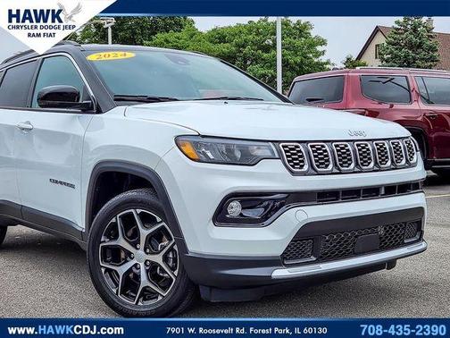 Bright White Clearcoat 2024 Jeep Compass Limited