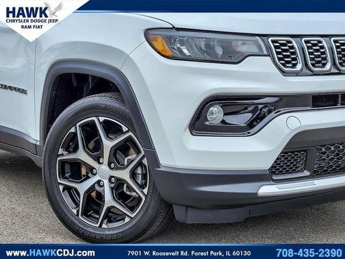 Bright White Clearcoat 2024 Jeep Compass Limited