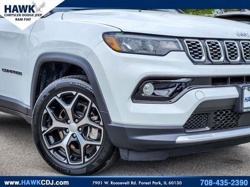 Bright White Clearcoat 2024 Jeep Compass Limited