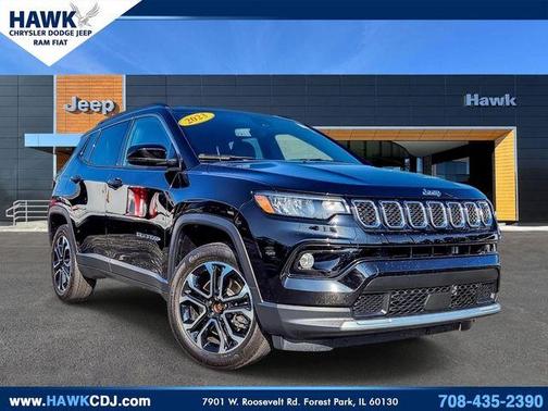 Diamond Black 2023 Jeep Compass Limited