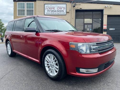 Red 2014 Ford Flex SEL