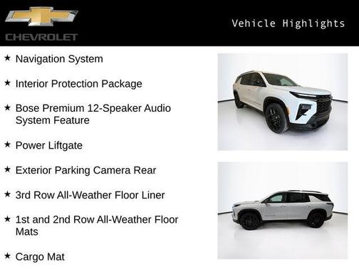 Polar White 2026 Chevrolet Traverse RS