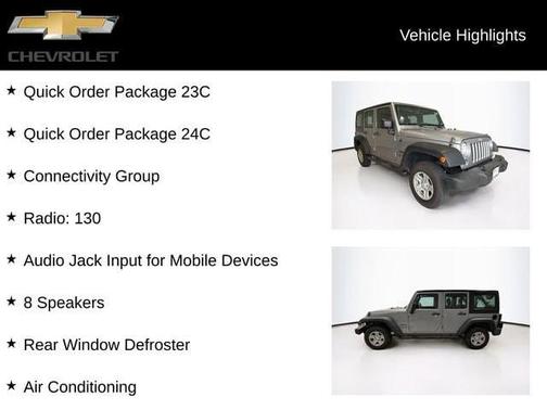 Billet Silver Metallic Clearcoat 2018 Jeep Wrangler JK Unlimited Sport