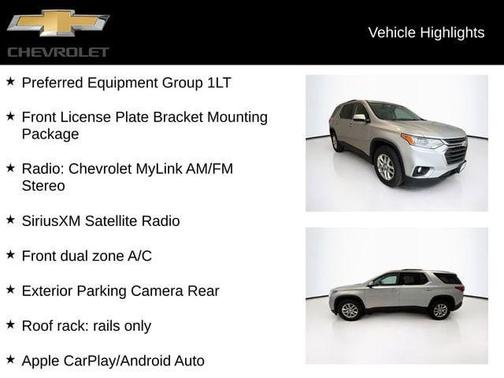 Silver Ice Metallic 2018 Chevrolet Traverse LT Cloth