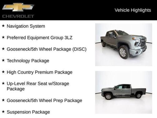 Sterling Gray Metallic 2024 Chevrolet Silverado 3500 High Country