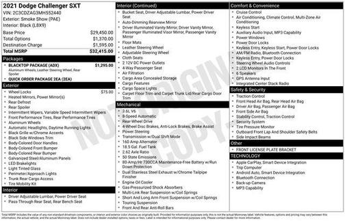 2021 Dodge Challenger SXT