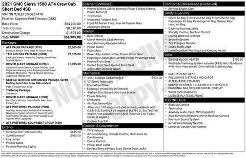 2021 GMC Sierra 1500 AT4