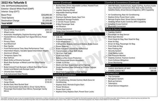 2022 Kia Telluride S
