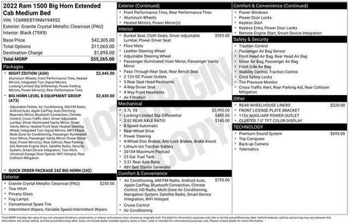 2022 RAM 1500 Big Horn