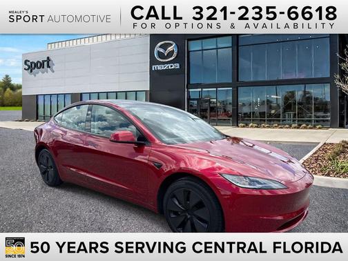 Ultra Red 2025 Tesla Model 3 Long Range