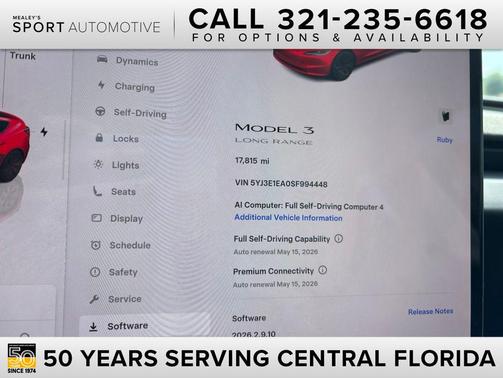 Ultra Red 2025 Tesla Model 3 Long Range