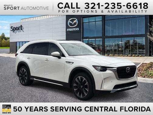 Rhodium White Premium 2025 Mazda CX-90 PHEV Premium Plus