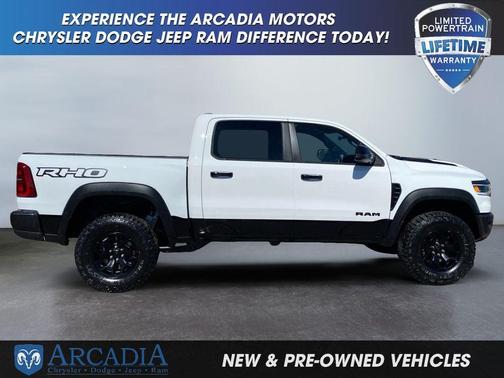 Bright White Clearcoat 2026 RAM 1500 RHO Crew Cab 4x4 5'7' Box