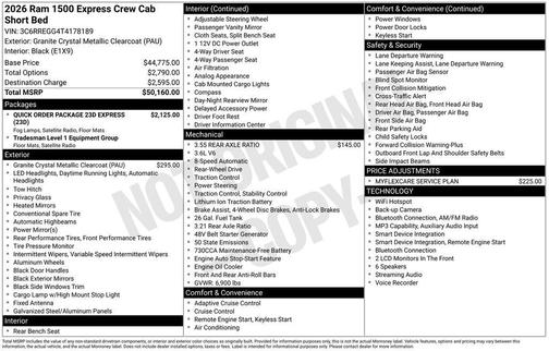 Granite Crystal Clearcoat Metallic 2026 RAM 1500 Express