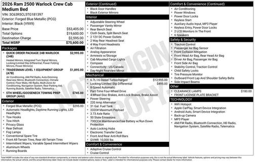 Blue Metallic 2026 RAM 2500 Tradesman