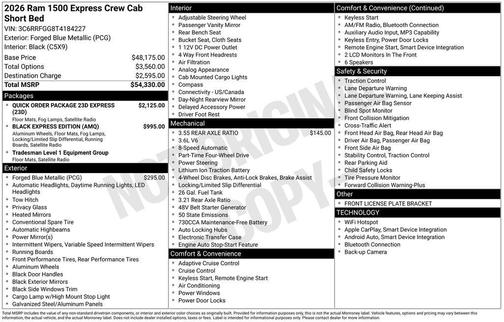 Blue Metallic 2026 RAM 1500 Express