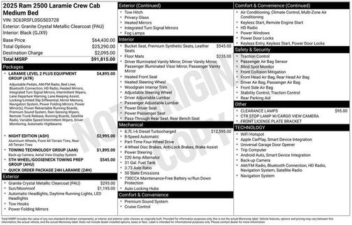Granite Crystal Clearcoat Metallic 2025 RAM 2500 Laramie