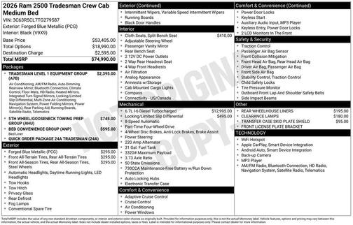 Blue Metallic 2026 RAM 2500 Tradesman