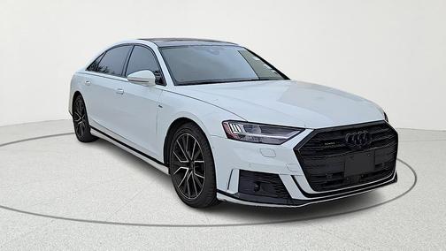 Glacier White Metallic 2021 Audi A8 L 60