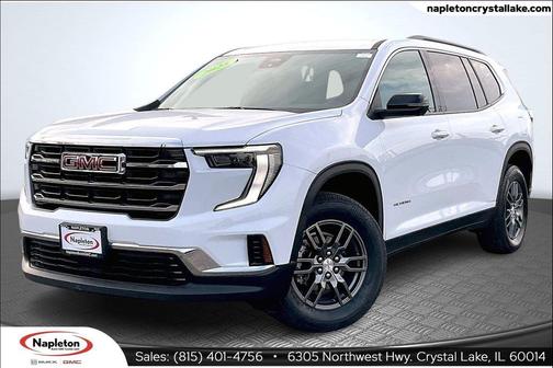 Summit White 2025 GMC Acadia FWD Elevation