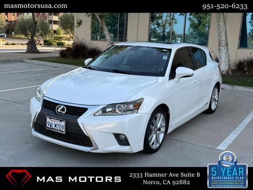 White 2014 Lexus CT 200h CT 200h Hatchback 4D