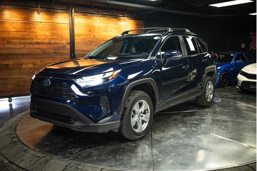 Blue 2022 Toyota RAV4 Hybrid XLE