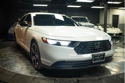 White 2023 Honda Accord Hybrid Sport