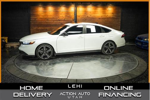White 2023 Honda Accord Hybrid Sport