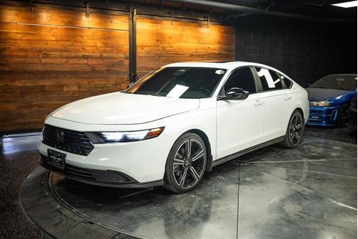 White 2023 Honda Accord Hybrid Sport