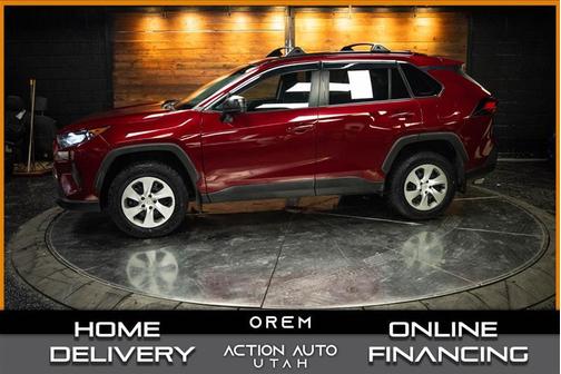 Red 2020 Toyota RAV4 LE