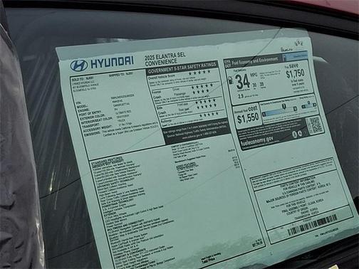 2025 Hyundai ELANTRA SEL Convenience