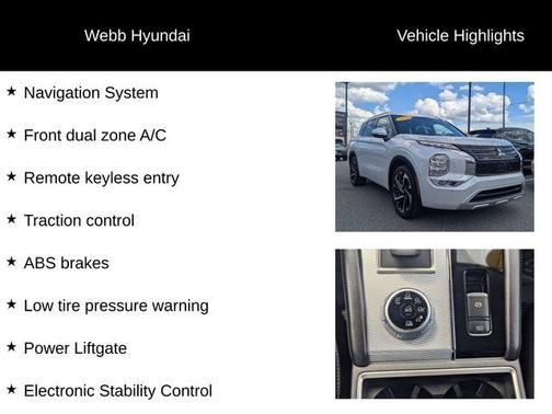 White Diamond 2024 Mitsubishi Outlander SEL