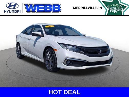 Platinum White Pearl 2020 Honda Civic EX