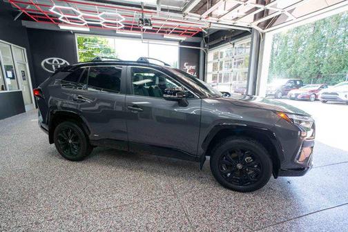 Magnetic Gray Metallic/Midnight Black Metallic 2023 Toyota RAV4 Hybrid SE