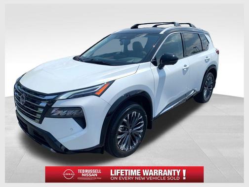 White / Black 2026 Nissan Rogue Platinum