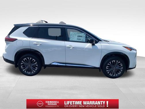 White / Black 2026 Nissan Rogue Platinum
