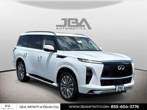 Radiant White 2025 INFINITI QX80 LUXE
