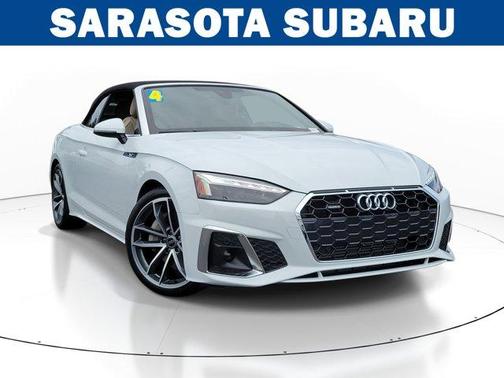 Glacier White Metallic w/ Black Roof 2024 Audi A5 45 S line Premium